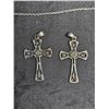 Image 3 : (2) Sterling Silver “925” Cross Pendants w/ (2) “925” Silver Cha