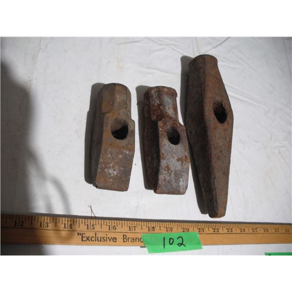 (3) Vintage Sledgehammer Heads