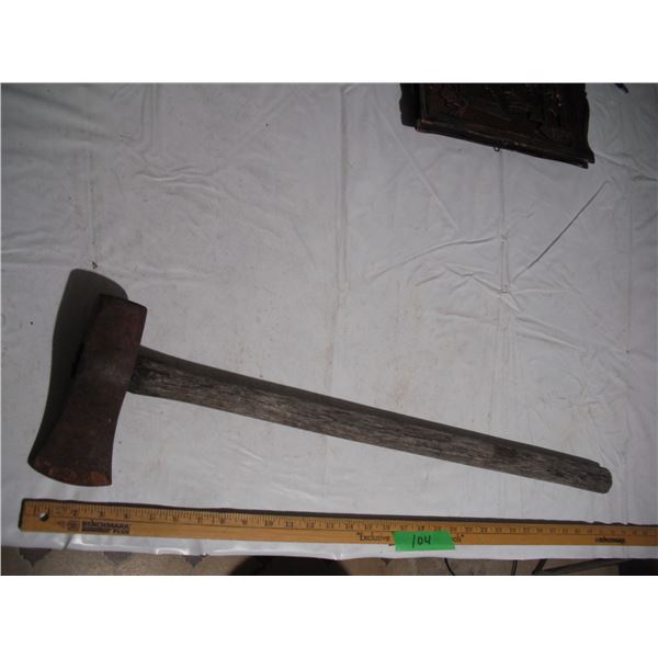 1919 Stamped Axe Head w/ Handle