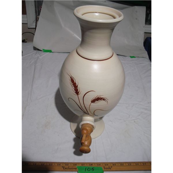 Vintage Tall Ceramic Water Dispenser 17” Tall (looks unused)