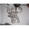 Image 2 : Vintage Clear Oil Lamp w/ Chimney (Wick Adjustment not working)