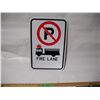 Image 1 : Unused Aluminum “No Parking Fire Lane” Sign (12x18”)