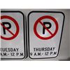 Image 3 : (2) Unused Aluminum “No Parking” Signs (12x18”)