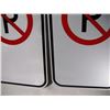 Image 4 : (2) Unused Aluminum “No Parking” Signs (12x18”).  Reflective and Non-Refl