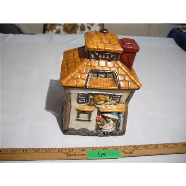 Vintage Ceramic Cookie Jar.  9 ½” Tall