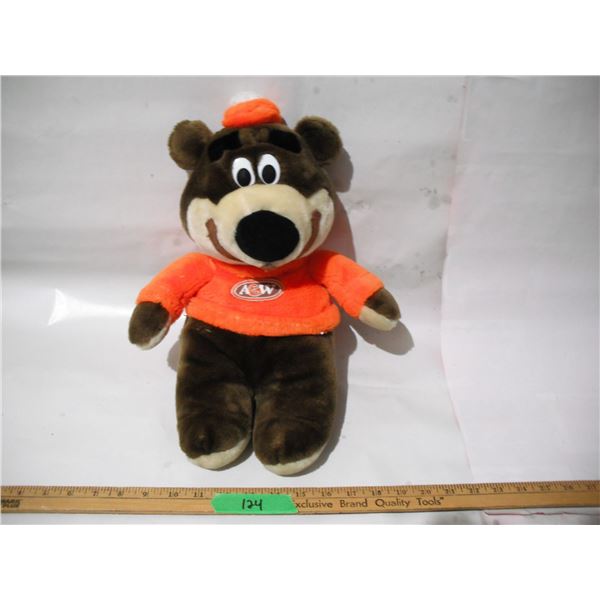 Vintage A&W Stuffed Bear. 16” tall