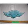 Image 1 : Blue Art Glass Bowl 11 ½” tall