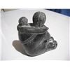 Image 6 : “Wolf Original” Soapstone Carving.  Mother w/ Child and Dog