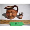 Image 1 : Royal Daulton John Barleycorn Old Lad Toby Jug, Cauldon England Mini Toby Jug