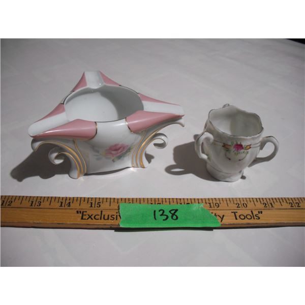 “Occupied Japan” China Ashtray, Unique Nippon 3 Handled Bowl