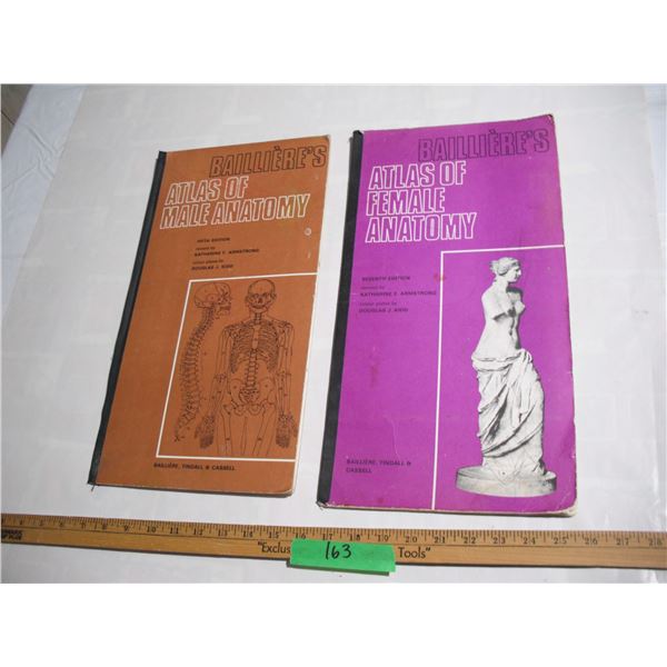 (2) 1969/1971 Bailliere’s Atlas of Anatomy Books (Male/Female)