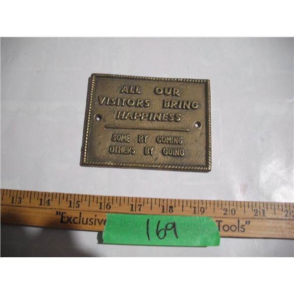 Brass Decorative Plate 3 ½ x 4 ½”