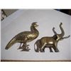 Image 4 : Brass Elephant & Brass Peacock Figures
