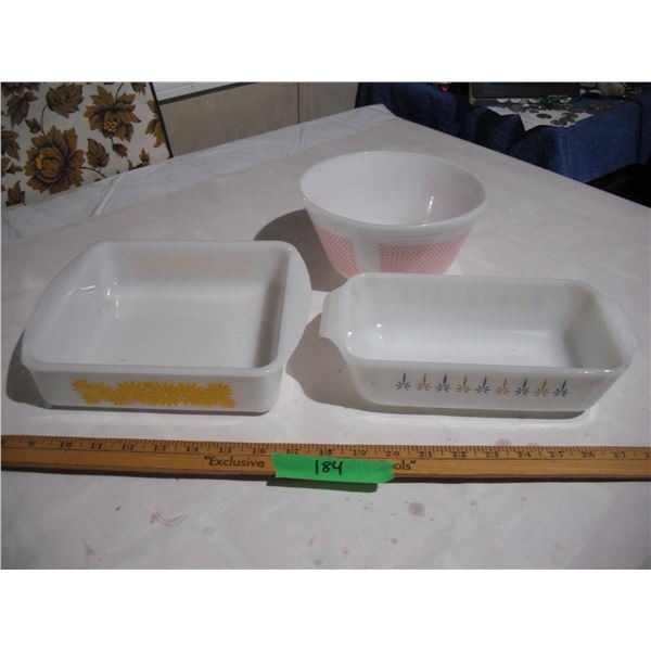 Fire King Ovenware Dishes & Federal Bowl