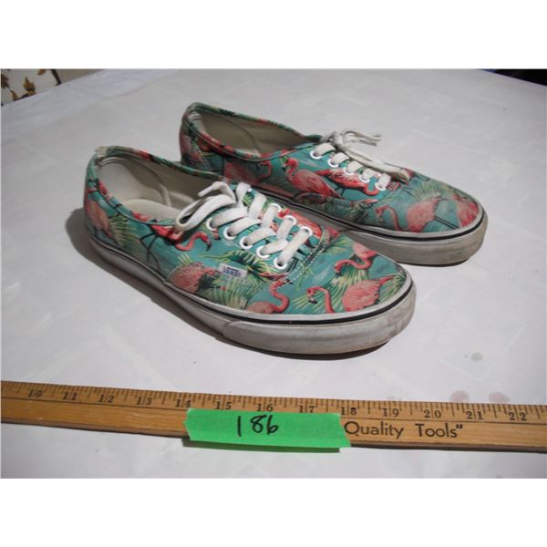 Vintage Vans Flamingo Pattern Shoes.  Size 10.5 Men’s