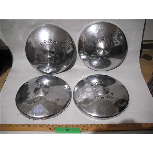Vintage Ford Dog Dish Hubcaps
