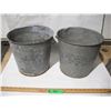 Image 1 : (2) Vintage Hi-Way Refineries Gun Grease Galvanized Pails