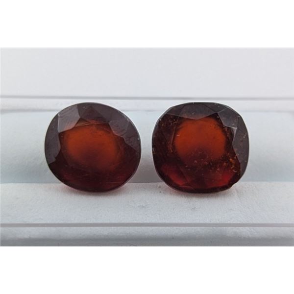 16.27 ct Certified Hessonite Garnet gemstone Pair ($8,500 Appraisal)