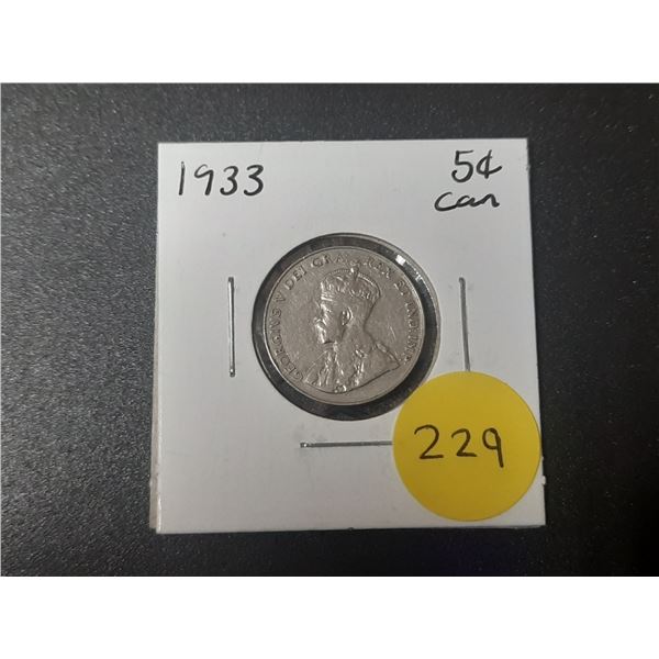 1933 Canadian Five Cents
