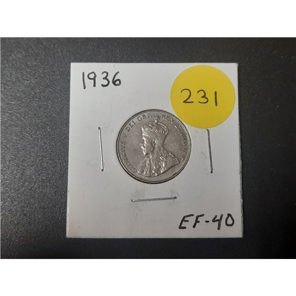 1936 Canadian Five Cents