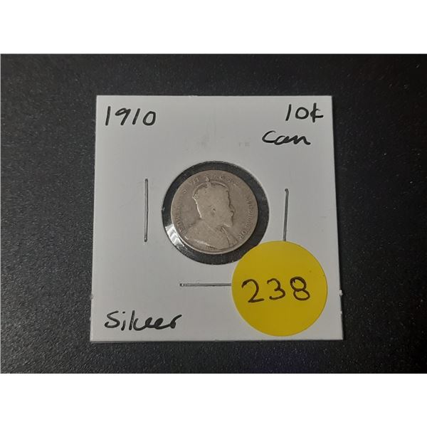 1910 Canadian Silver Ten Cents