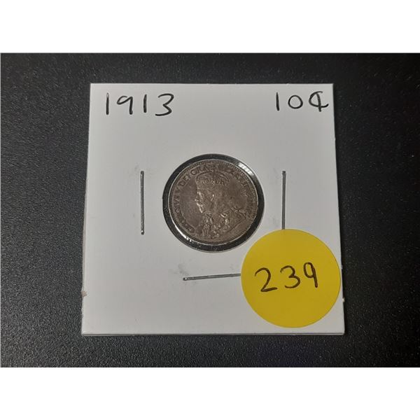 1913 Canadian Silver Ten Cents