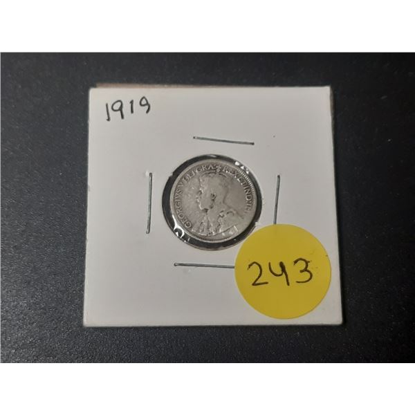 1919 Canadian Silver Ten Cents