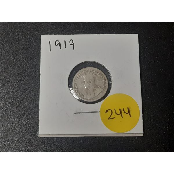 1919 Canadian Silver Ten Cents