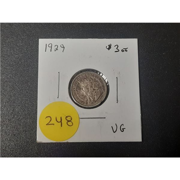 1929 Canadian Silver Ten Cents