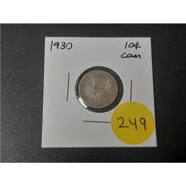 1930 Canadian Silver Ten Cents