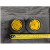 Image 3 : (2) Plastic Rim Plus Tire Parts 3 1/2 Round