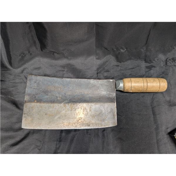 Vintage Meat Cleaver 8"x4 1/2" Blade, Has Stamp