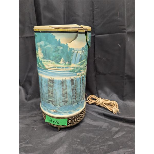 1956 Econolite Motion Lamp Old Mill Waterwheel and Water Fall (Damaged But Does work)