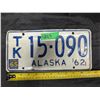 Image 1 : 1962 Alaska License Plate w/ 1965 Tag