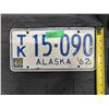 Image 2 : 1962 Alaska License Plate w/ 1965 Tag