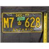 Image 2 : 1977 Ontario License Plate