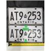 Image 1 : Pair of Ontario License Plates