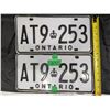 Image 2 : Pair of Ontario License Plates