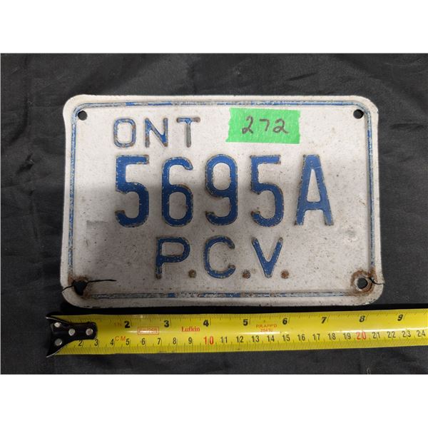 P.C.U. Ontario License Plate