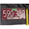 Image 2 : 1951 Massachusetts License Plate