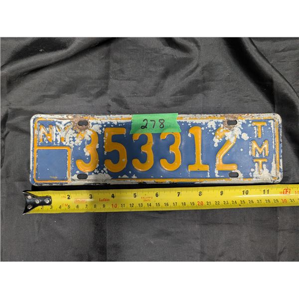 New York TMT License Plate