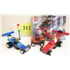 Image 1 : (3) Vintage 2002 Lego Racers - #4582 "Red Bullet", #4593 "Zero Hurricane & Red Blizzard"