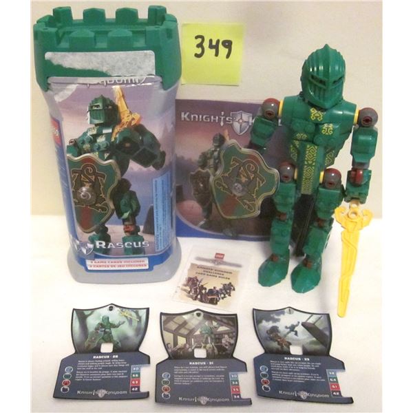 Vintage 2004 Lego #8784 "Rascus" w/ Canister + 3 Cards (Knight's Kingdom II)