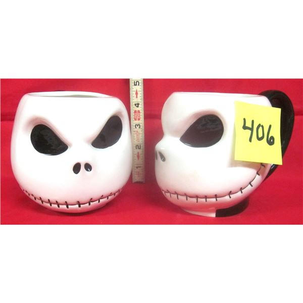 Pair of Ceramic Jack Skellington Mugs (Nightmare Before Christmas)