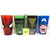 Image 1 : Set of (4) Vintage Marvel Superhero Pint Glass Set