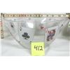 Image 1 : Clear Glass A-K-Q-J Playing Card Poker Party Serving Bowl 5" H x 11" D
