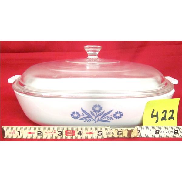 Vintage Corning Ware Blue Corn Flower (B-36) 9.5” Casserole w/ (P-10-C-1) Clear Lid