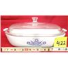 Image 1 : Vintage Corning Ware Blue Corn Flower (B-36) 9.5” Casserole w/ (P-10-C-1) Clear Lid