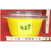 Image 1 : Vintage Pyrex #473 Yellow One-Quart Round Ovenware Bowl Casserole Dish w/ Clear Lid