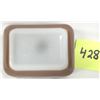 Image 3 : Vintage Pyrex 501-B Caramel Brown 1½ c Refrigerator Dish w/ 501-C Ribbed Clear Lid